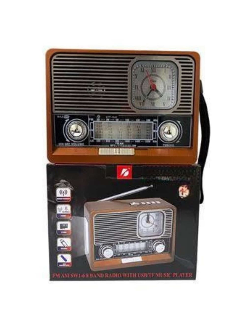 Nostaljik Vintage Radyo Taşınabilir Bluetooth Bağlantılı Hoparlör Radyo