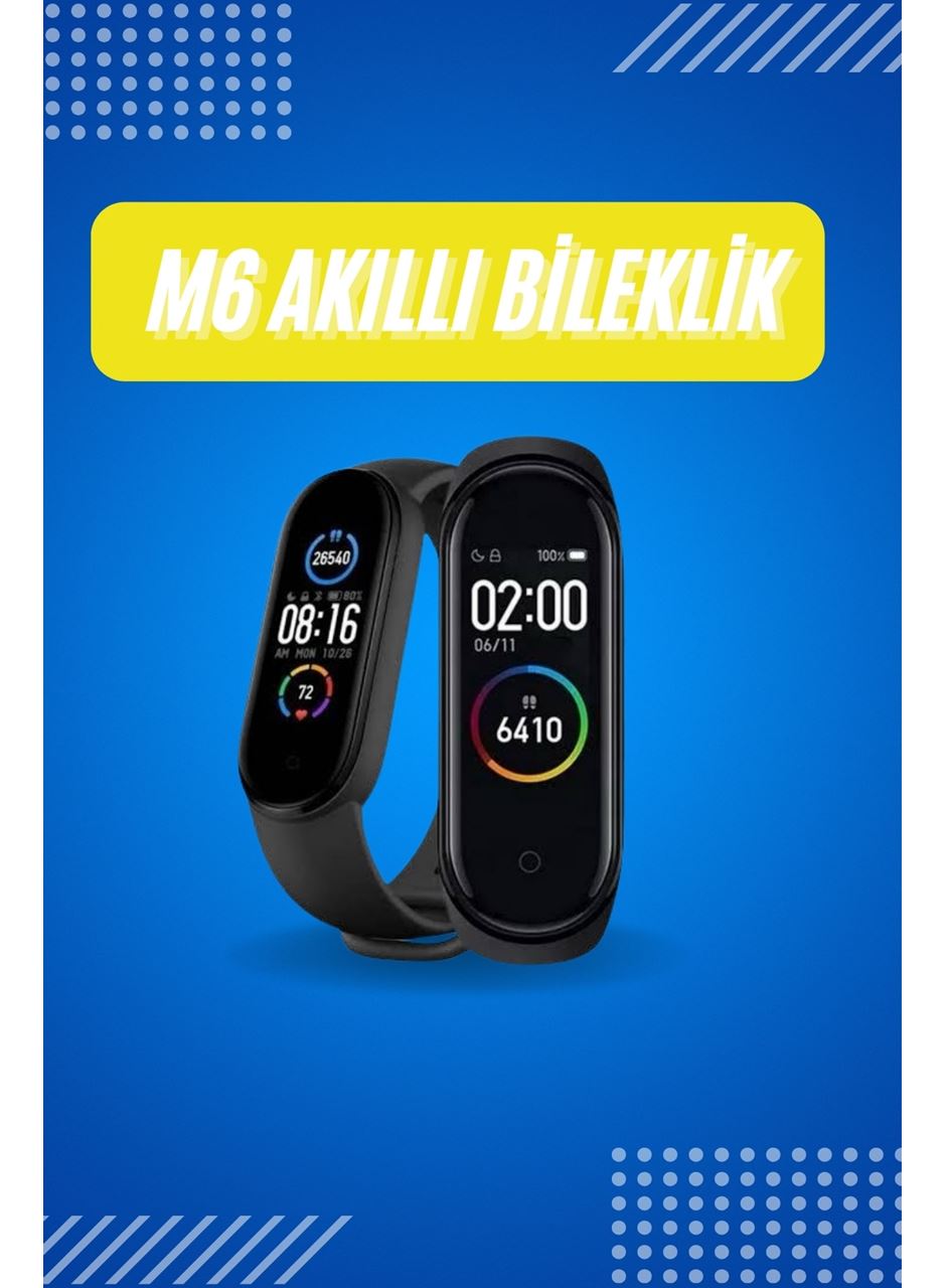 Akıllı Uyumlu Bileklik M6 Adımsayar Spor Modları Çağrı Görme Türkçe Menü