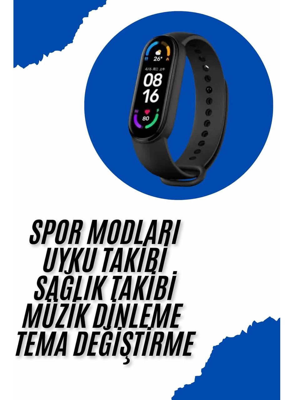 Akıllı Uyumlu Bileklik M6 Adımsayar Spor Modları Çağrı Görme Türkçe Menü