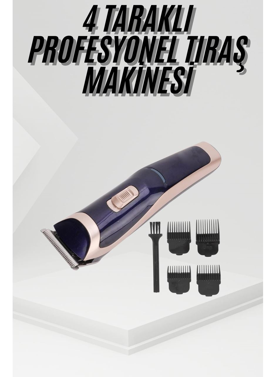 Tıraş Makinesi 4 Başlıklı Paslanmaz Çelik Bıçaklı Tüm Saç Tiplerine Uygun