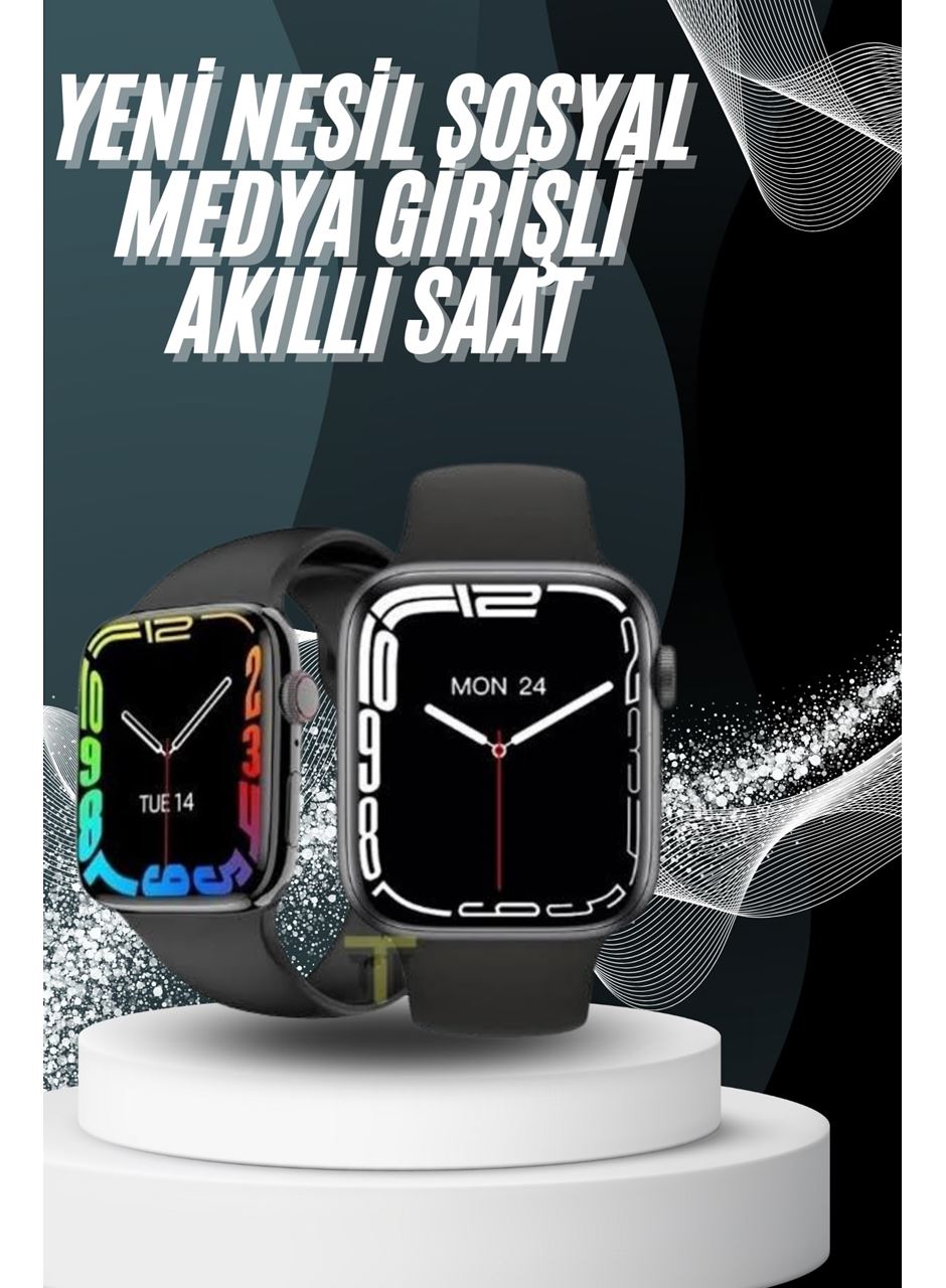 Yeni Model Akıllı Saat Dokunmatik Ekran Unisex Amoled Ekran 44 mm