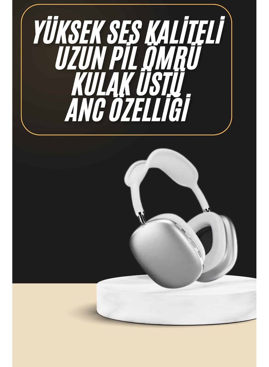 2025 Model Kulak Üstü Kablosuz Bluetooth Kulaklık Gürültü Azalta Uzun Pil
