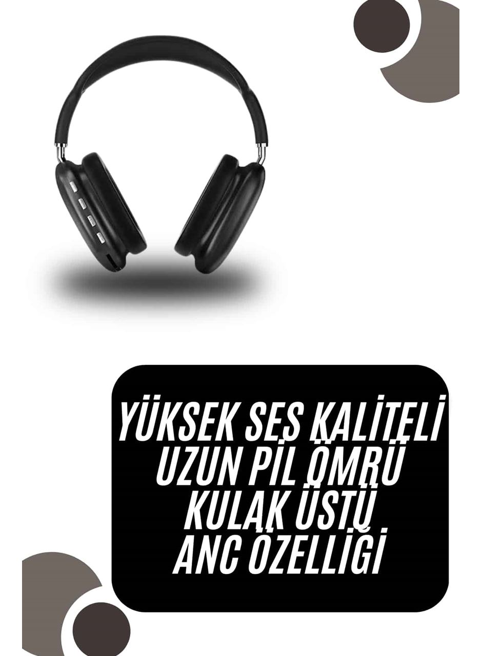 Kulak Üstü Kablosuz Bluetooth Kulaklık Yumuşak Süngerli SD Kart Girişli