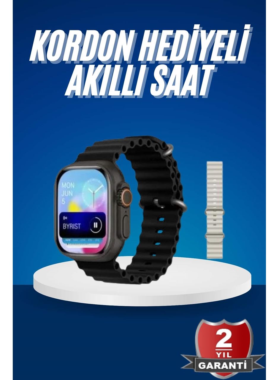 Ultra Akıllı Saat 49 Mm Çift Kordonlu Arama Cevaplama Bluetooth Bağlantılı