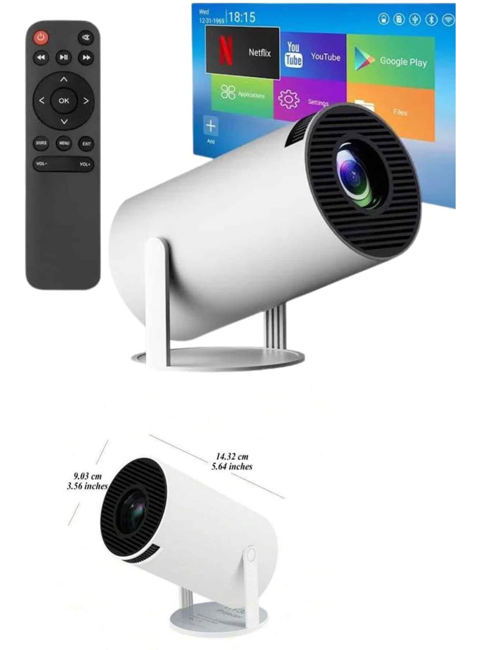 Sinema Projektörü Android HDMI USB WİFİ Ses Çıkışlı Ayaklı Projeksiyon Taşınabilir