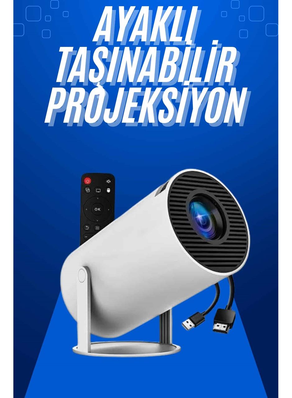 Taşınabilir Projeksiyon Ayaklı Projektör Android Uyumlu HDMI Girişli