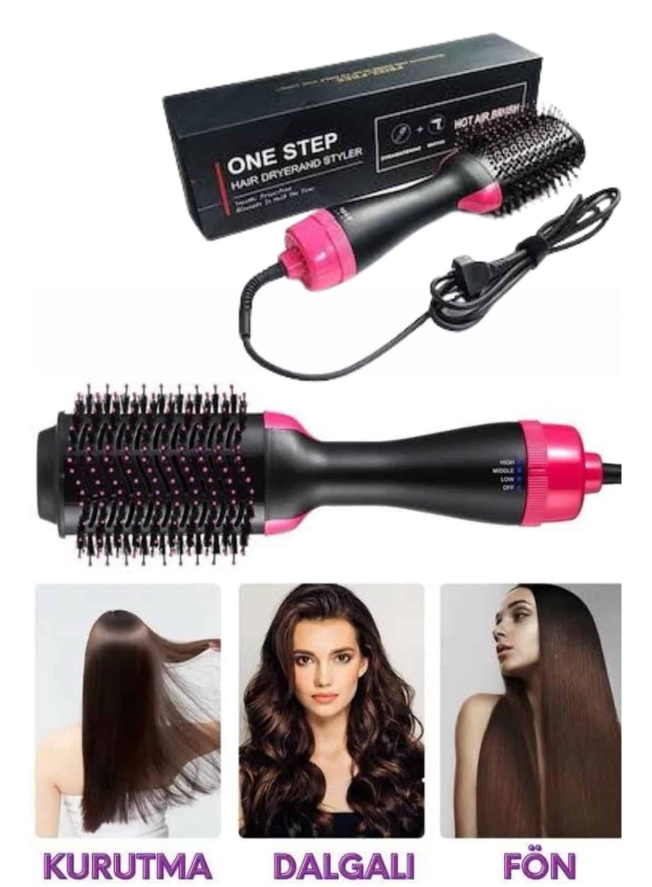 Saç Şekillendirici Ve Saç Düzleştirici Fön Tarağı Tarak Fırça 1200w Saç Kurutma