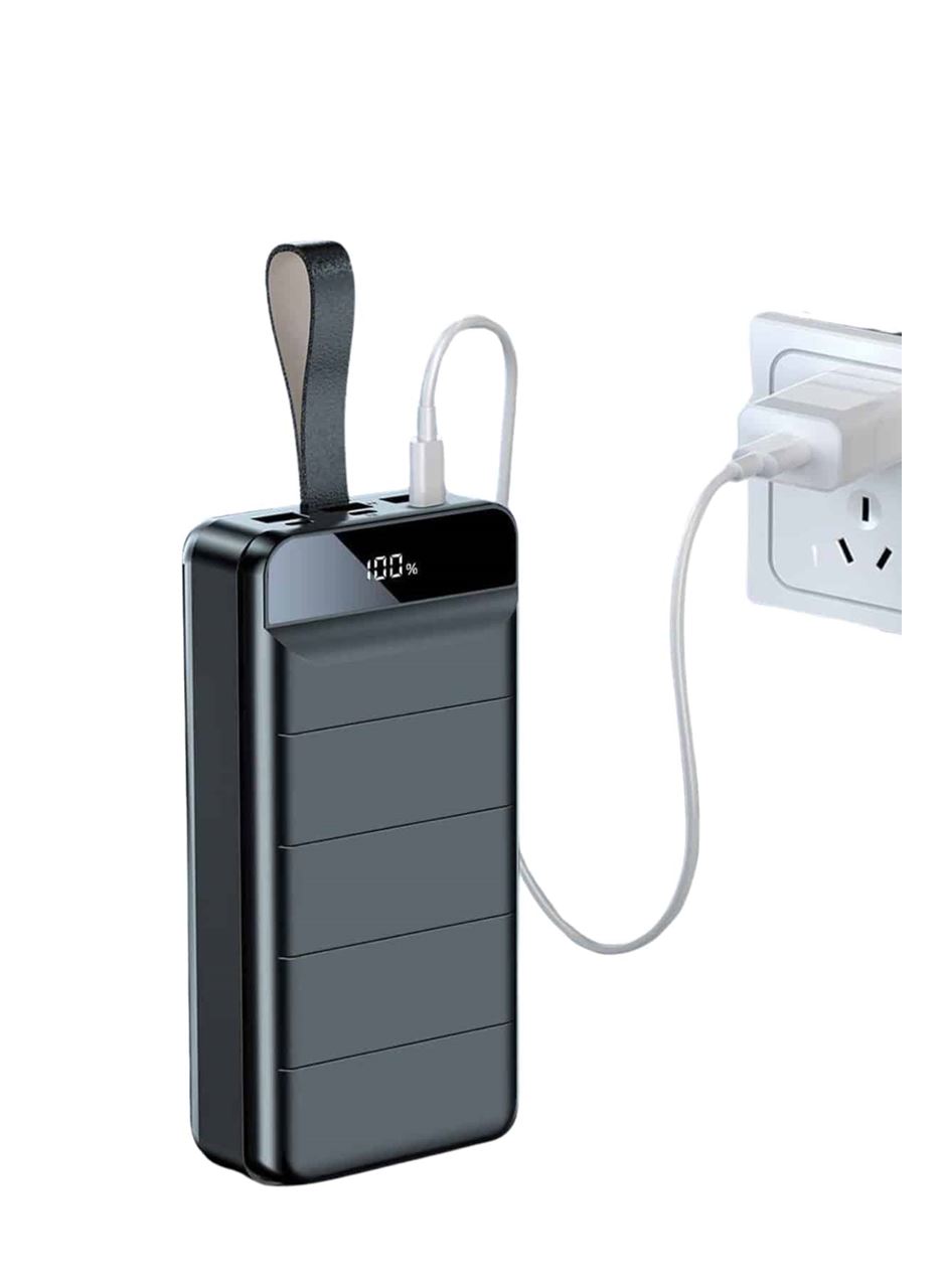 Taşınabilir Powerbank 50.000 mAh 4 Girişli Hızlı Şarj Led Göstergeli Fenerli Şarj