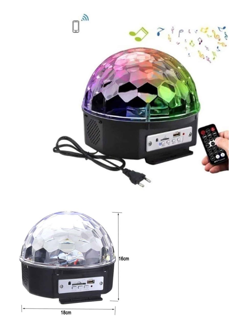 Led Işık Disko Topu Bluetooth Hoparlörlü USB Müzik Çalar Kumandalı