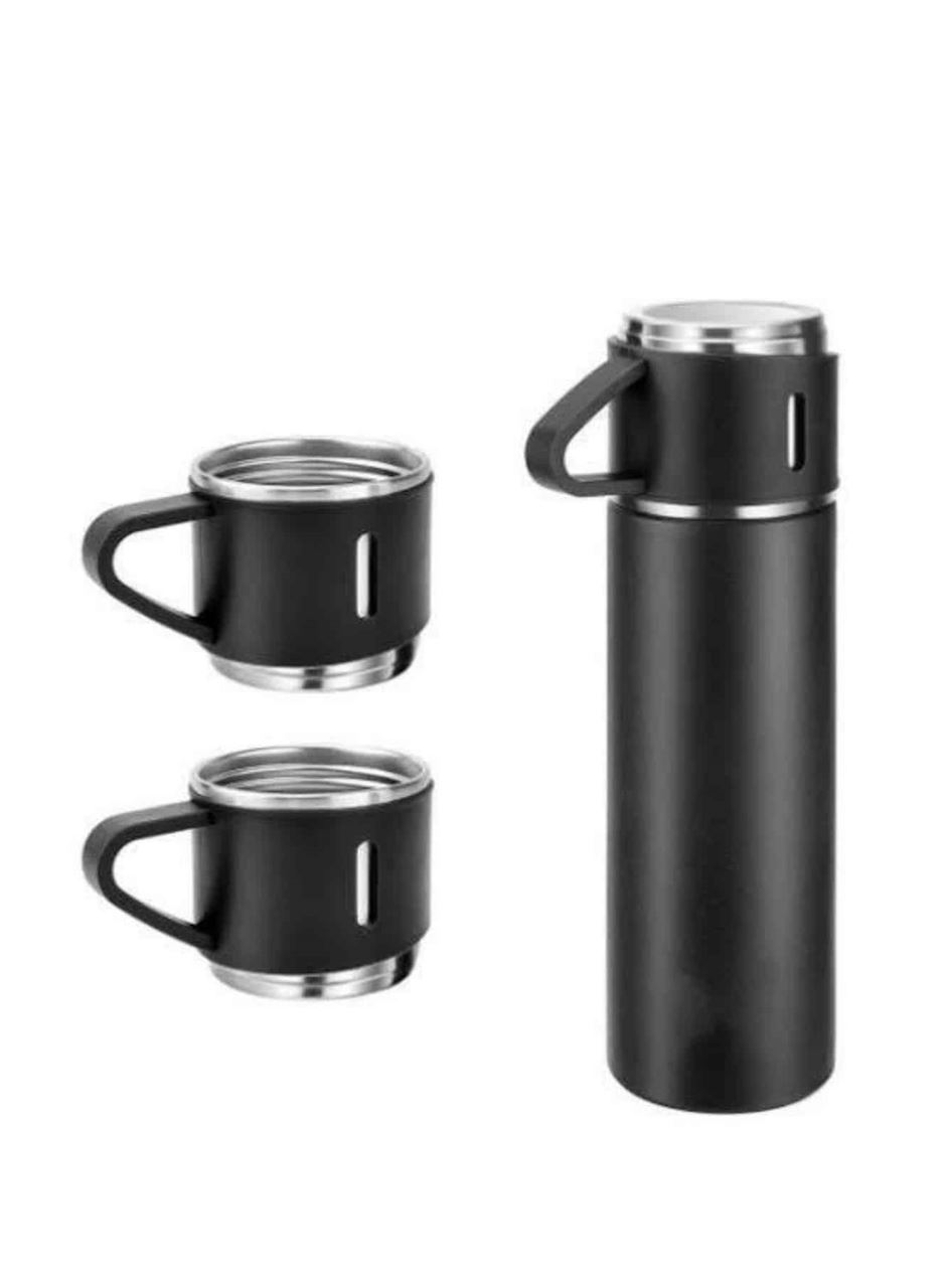 Termos Seti Paslanmaz Çelik 3 Bardaklı Vakumlu Termos Set 500 Ml 12 Saate Kadar Isı Koruma