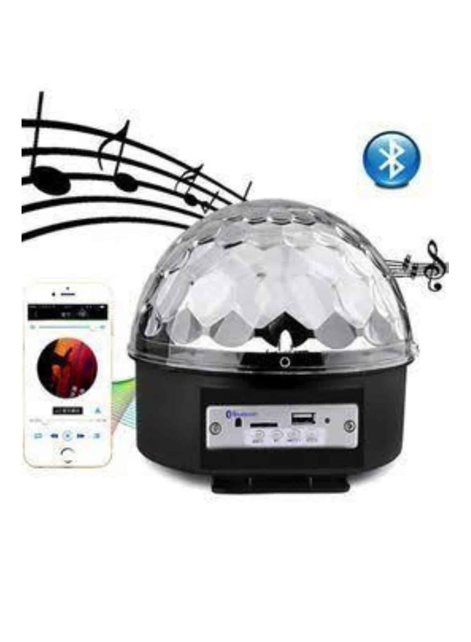 Led Işık Disko Topu Bluetooth Hoparlörlü USB Müzik Çalar Kumandalı