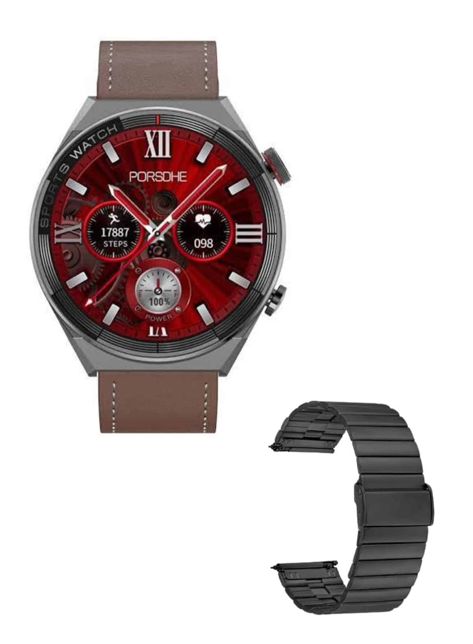 Erkeklere Özel Akıllı Saat Çelik Kordon Bluetooth Bağlantılı İOS ve Android Uyumlu