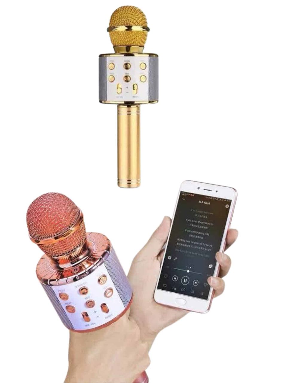 Bluetooth Hoparlör USB AUX SD Kart Kaoroke Mikrofon Uzun Pil Ömrü