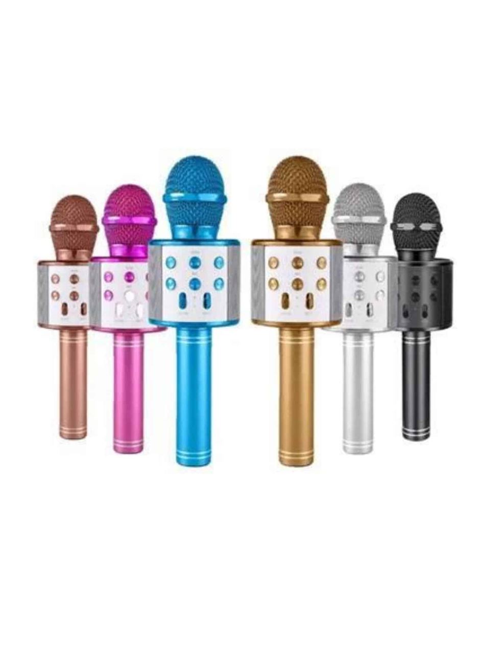 Bluetooth Hoparlör USB AUX SD Kart Kaoroke Mikrofon Uzun Pil Ömrü