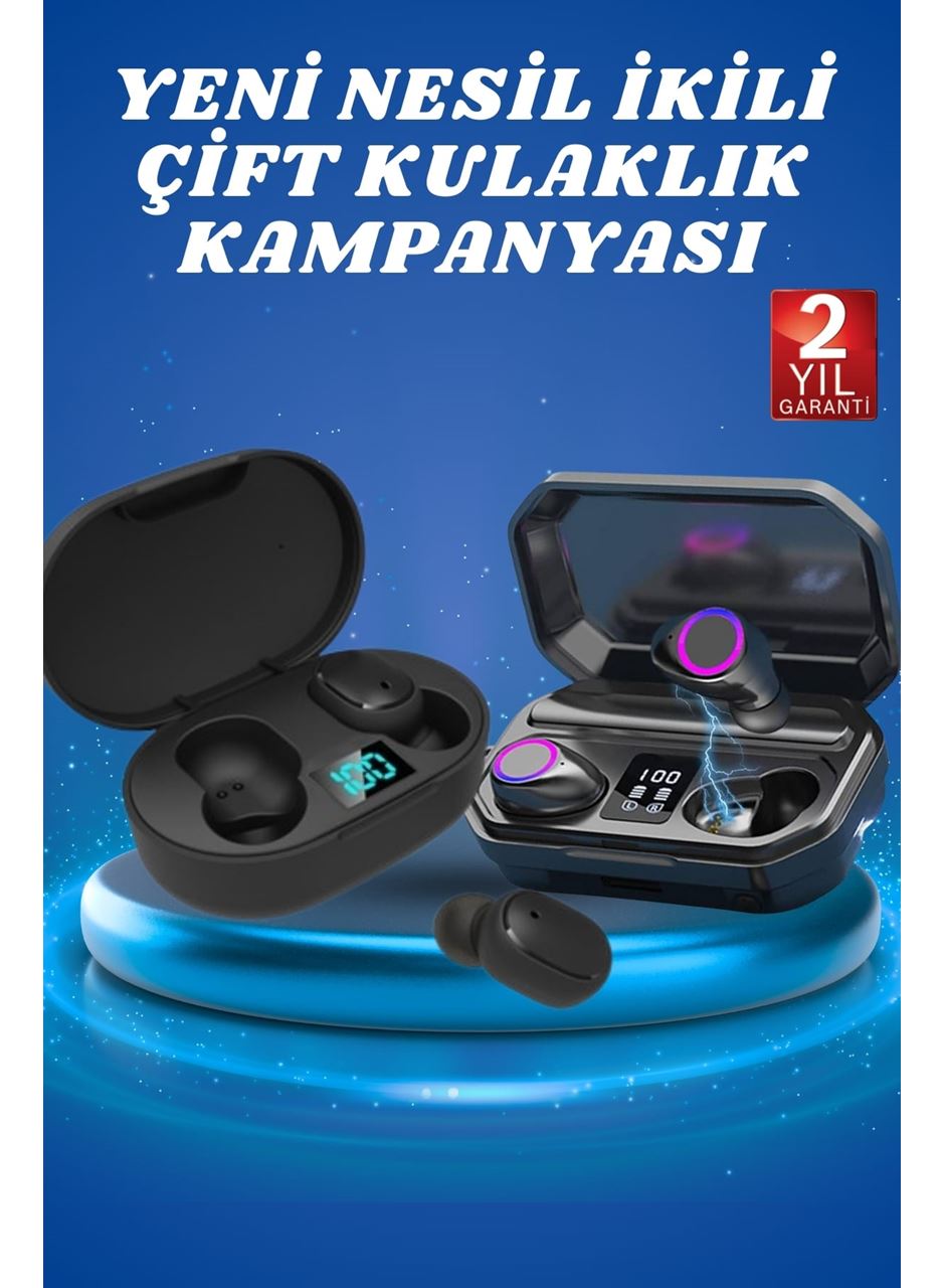 Çift Kulaklık Kampanyası Dokunmatik Kontrol Kulak İçi Yüksek Ses Kaliteli Mikrofonlu