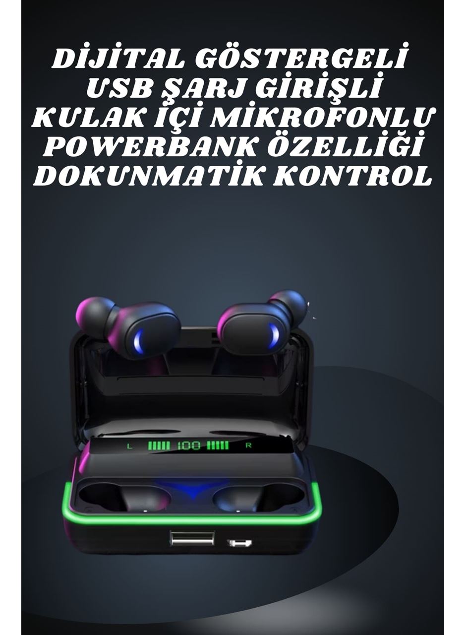 İkili Bluetooth Kulaklık Dijital Göstergeli Uzun Pil Ömrü Yüksek Ses Kaliteli