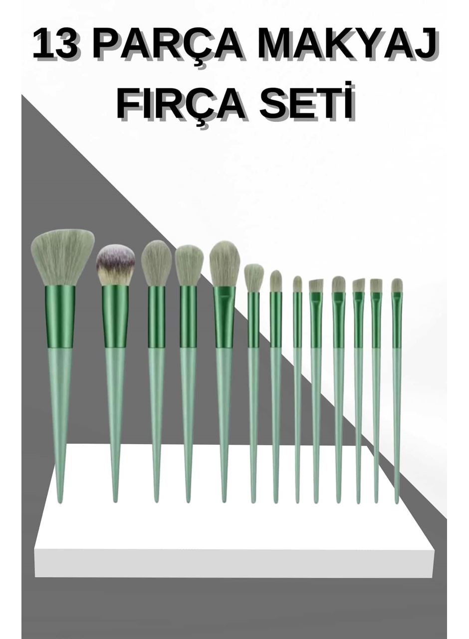 13 Parça Makyaj Fırça Seti Far Fırçası Allık Fırçası Yumuşak Uçlu
