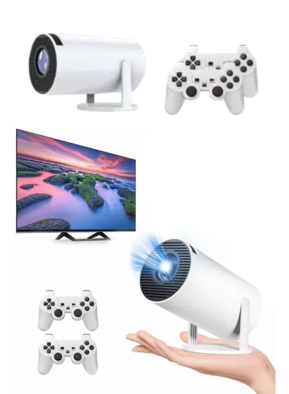 Projeksiyon Cihazı Video Oyun Konsolu Projektör Taşınabilir Ayaklı Çift Kollu 4K Çözünürlüklü