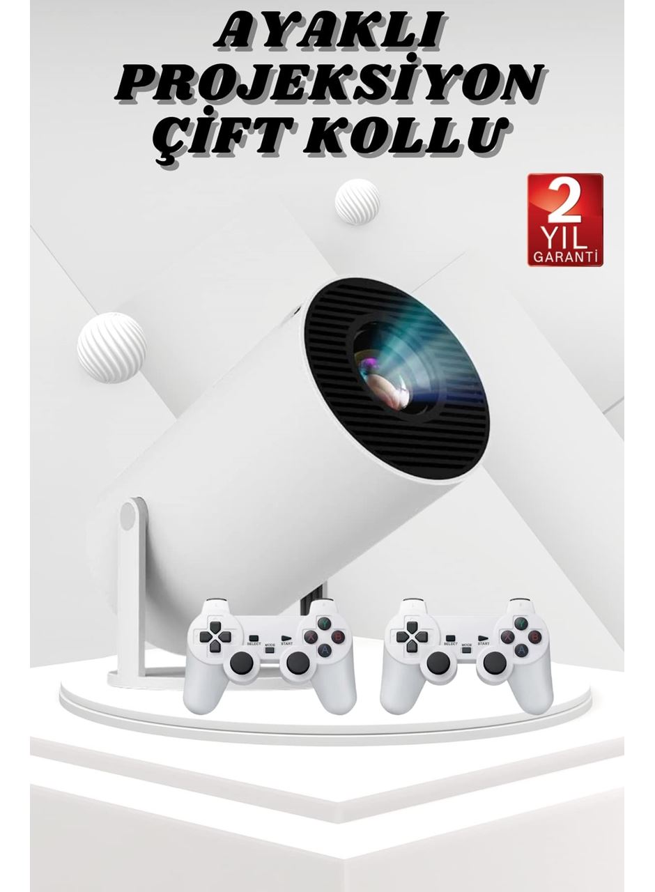Ayaklı Oyun Projeksiyonu Çift Kollu Taşınabilir Sinema Projektörü