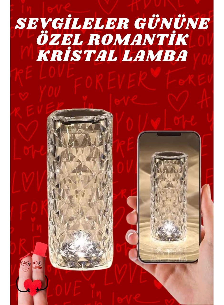 Sevgililer Günü İçin Hediye Kristal Lamba Sevgiliye Hediye USB Şarjlı Gece Lambası