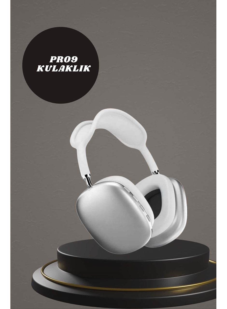 Kulak Üstü P9 Kablosuz Bluetooth Kulaklık ve 7 Kordonlu Akıllı Saat