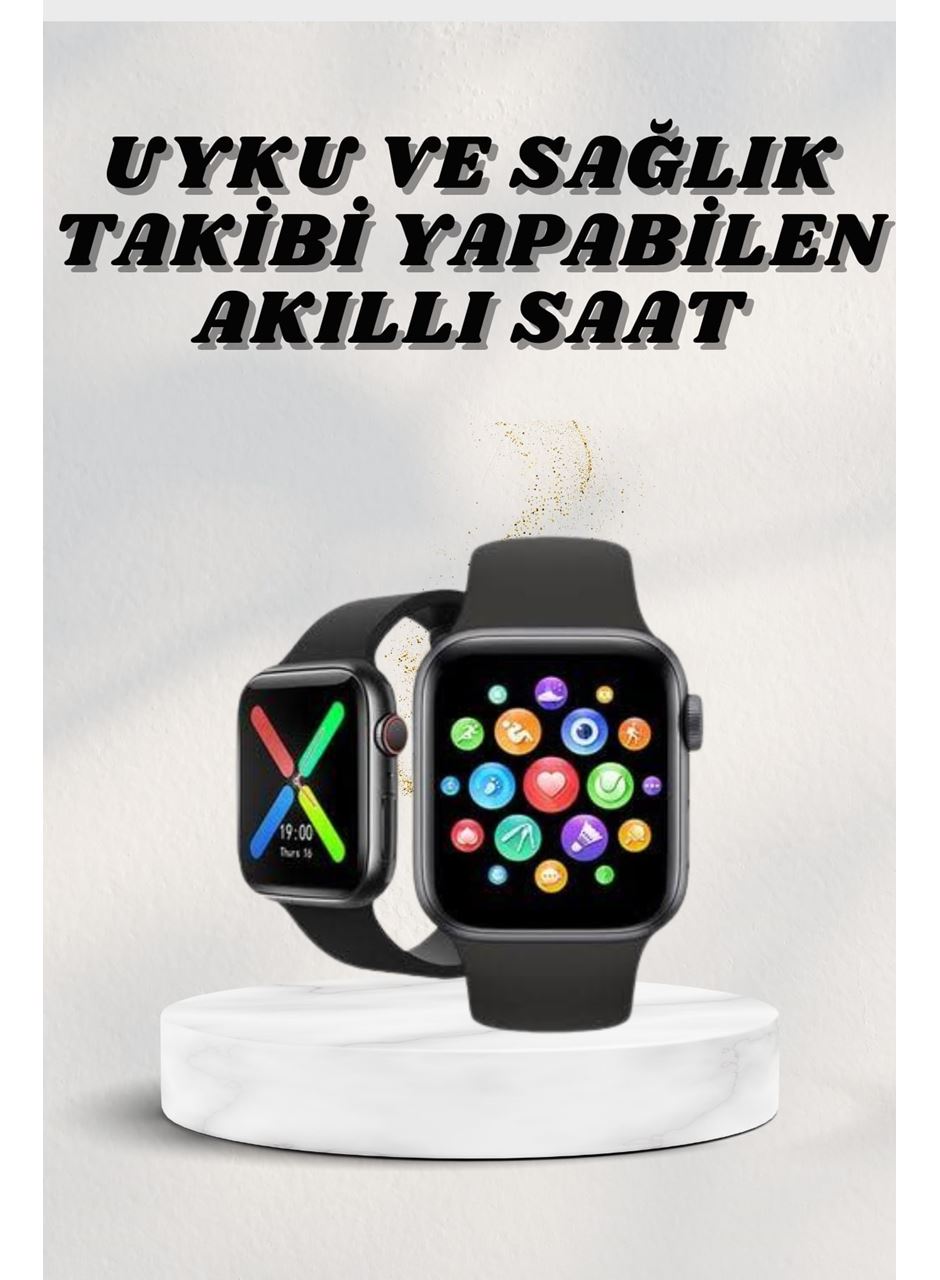 Akıllı Saat Wireless Şarj Yüksek Çözünürlüklü Müzik Dinleme Sesli Cevaplama