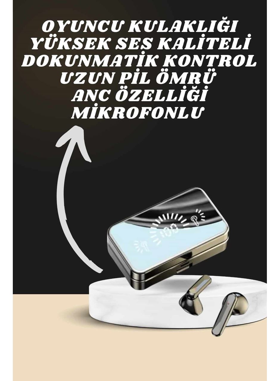 Aynalı Bluetooth Kulaklık ve 7 Kordonlu Akıllı Saat Dijital Göstergeli Uzun Pil Ömrü