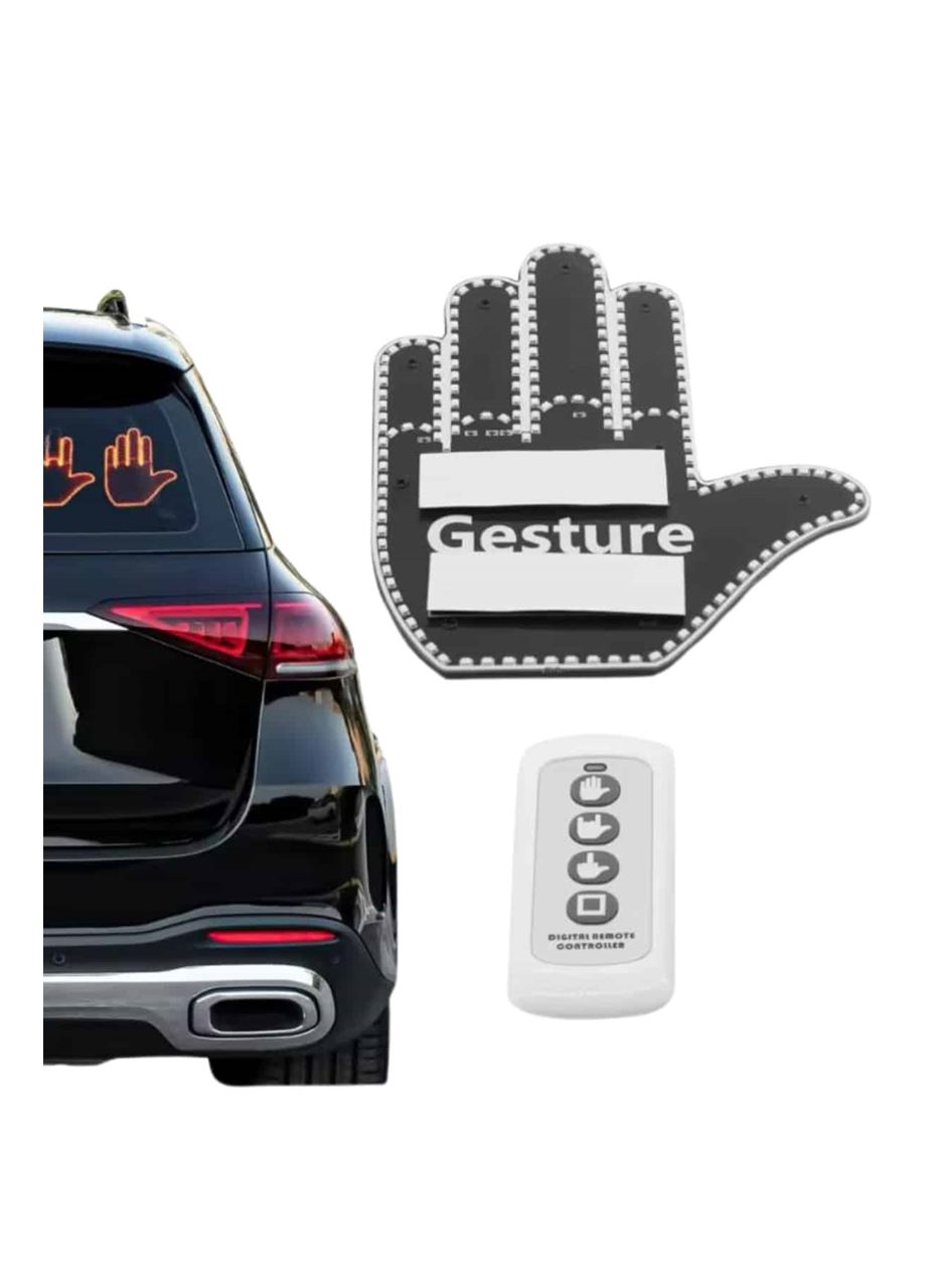 El Orta Parmak Led Kumandalı Araç İçi Reflektör Arka Cam El Simgesi