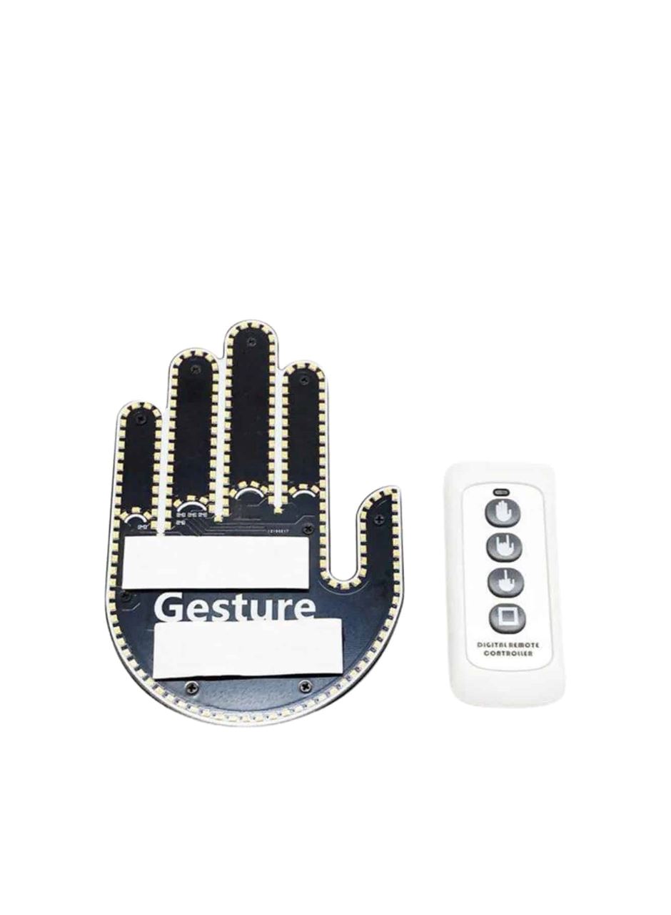 Pilli Led Işık Araç Camı İçin Uzaktan Kumandalı El Simgesi