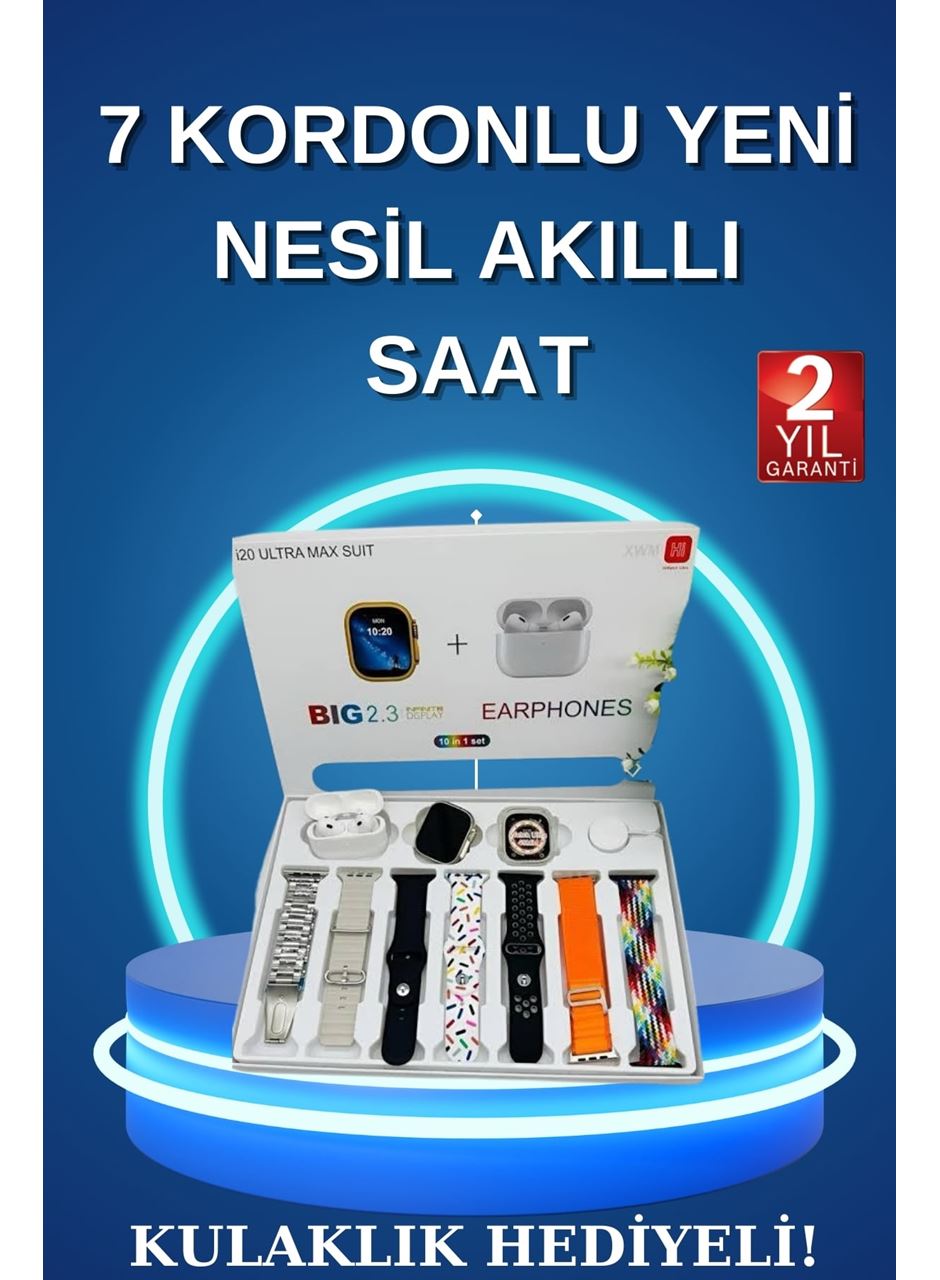 Akıllı Saat Bluetooth Kulaklık Adımsayar Sağlık Takibi Çağrı Cevaplama
