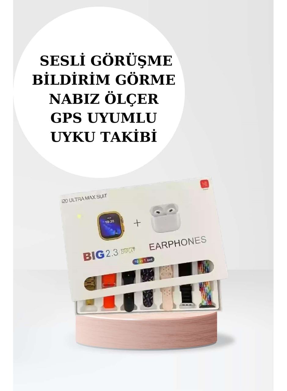 Akıllı Saat Bluetooth Kulaklık Adımsayar Sağlık Takibi Çağrı Cevaplama