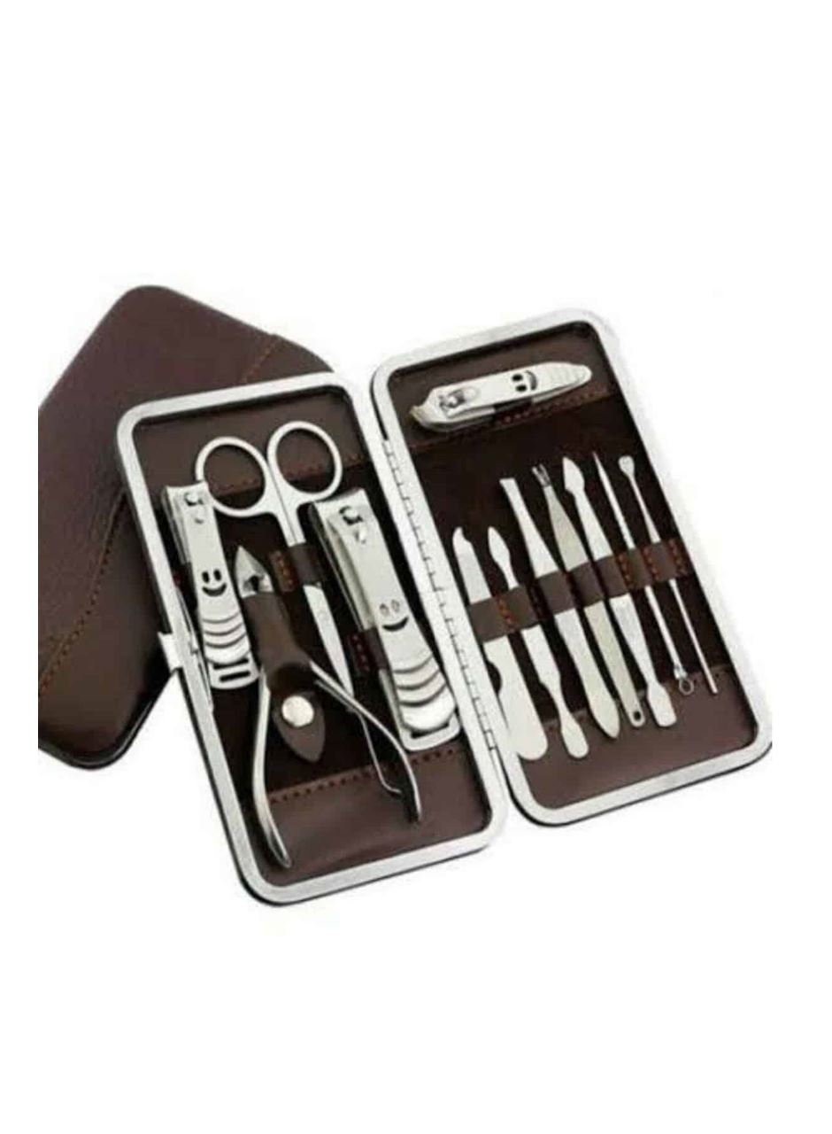 12 Parça Paslanmaz Çelik Kompakt ve Taşınabilir Manikür Makası Tırnak Makası