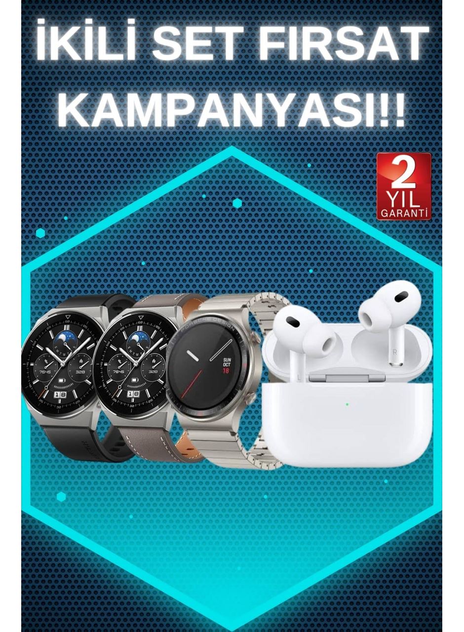 Aynalı Bluetooth Kulaklık Yeni Nesil Akıllı Saat Titreşimli Nabız Ölçer Spor Modları