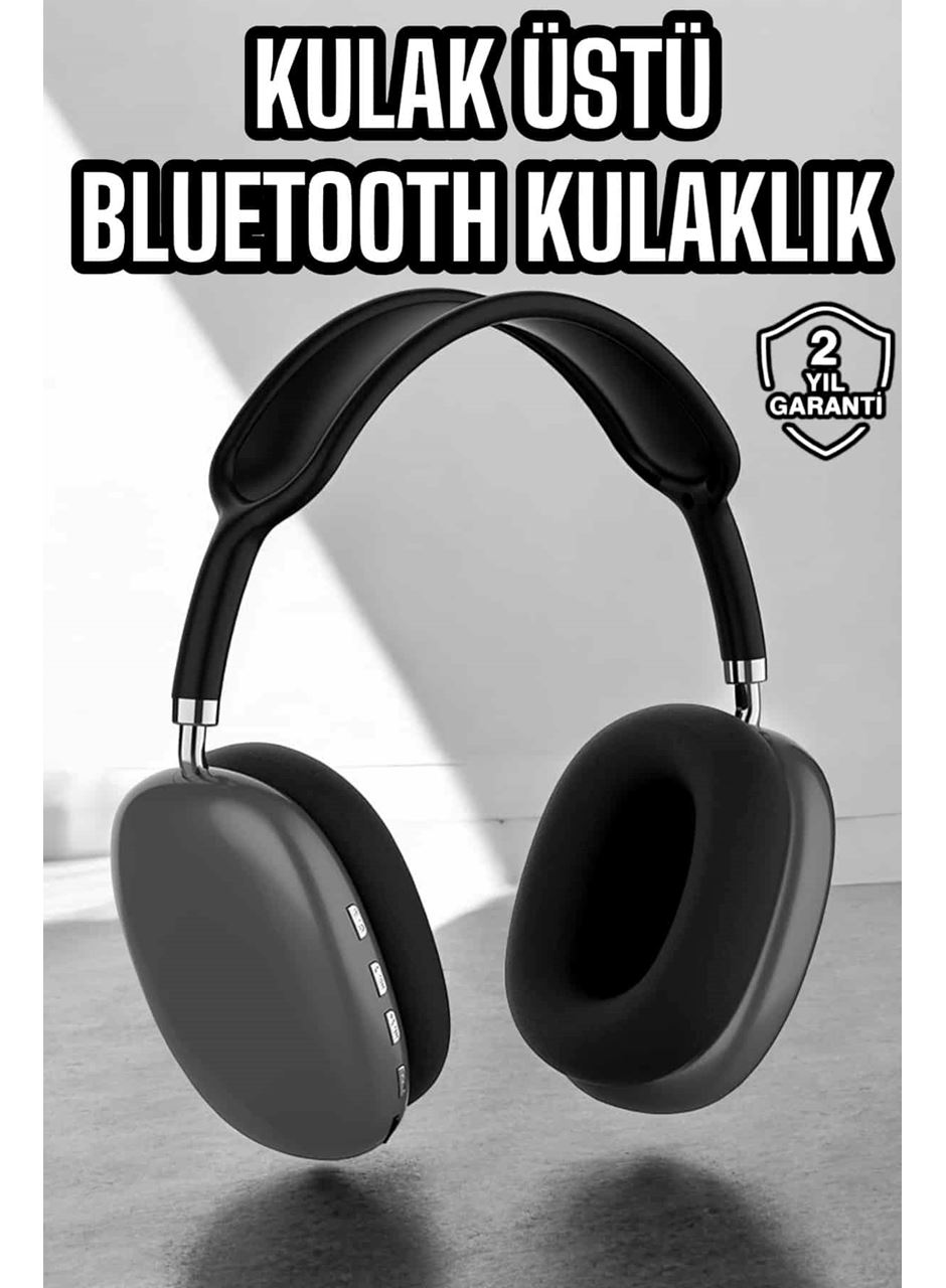 P9 Plus Kulaklık Siyah Bluetooth Bağlantılı Kulak Üstü Kablosuz ANC Özelliği