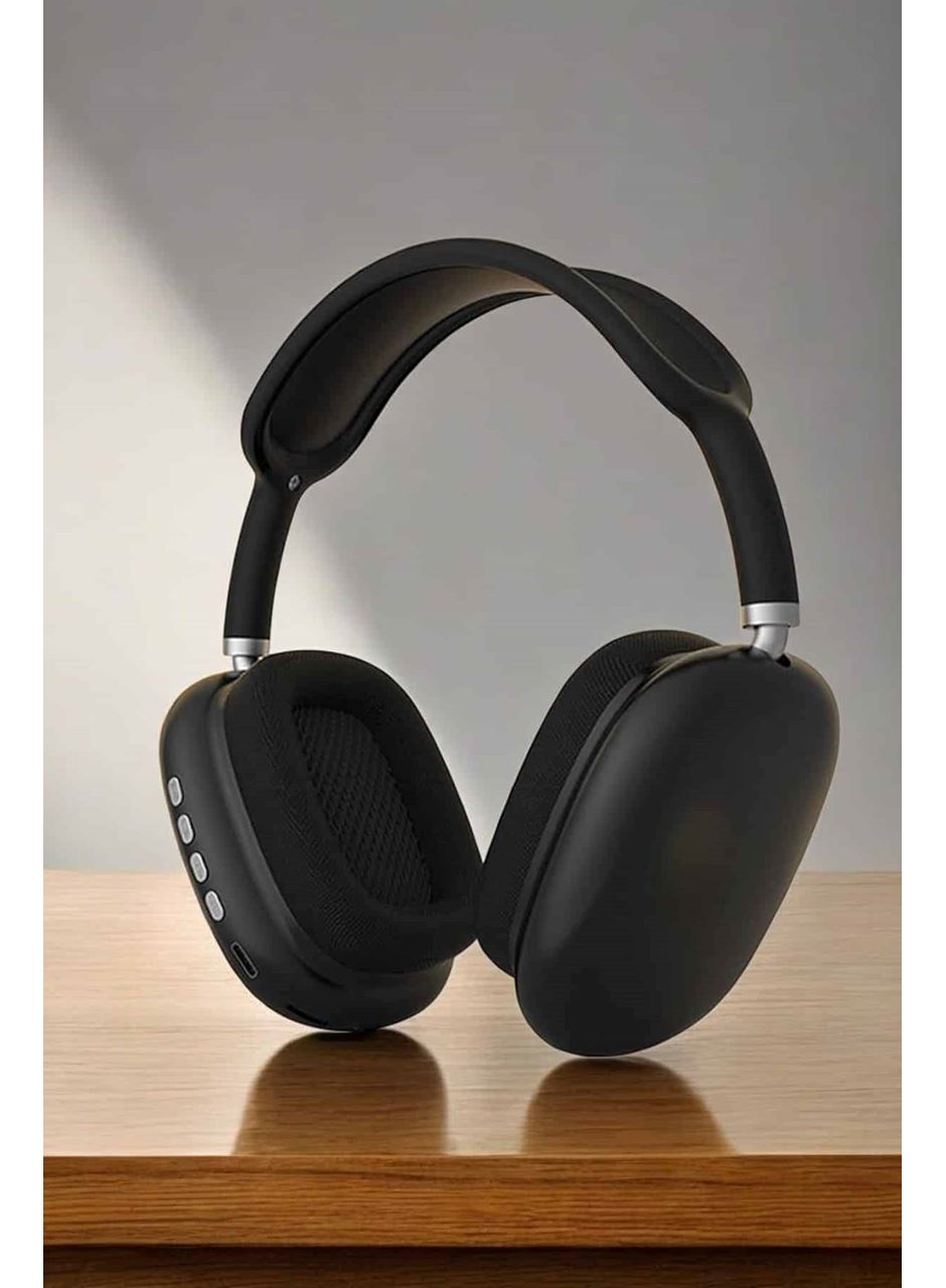 P9 Plus Kulaklık Siyah Bluetooth Bağlantılı Kulak Üstü Kablosuz ANC Özelliği