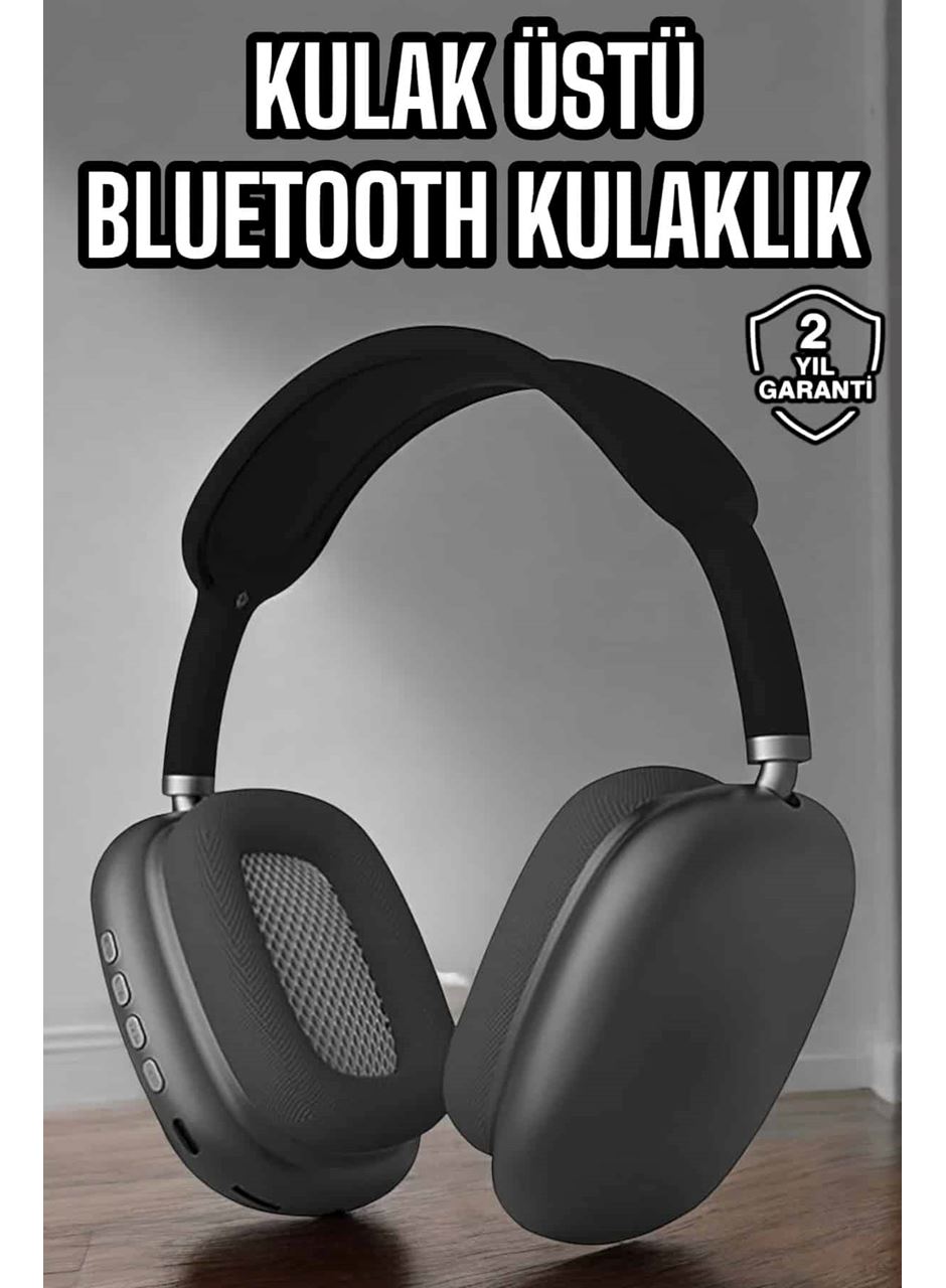 P9 Plus Hi-fi Ses Kalitesi Ayarlanabilir Mikrofonlu Bluetooth Kulaklık Siyah