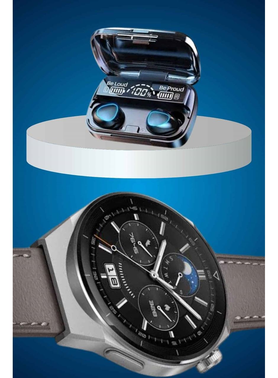 İkili Set Akıllı Saat Ve Bluetooth Kulaklık Kablosuz Uzun Pil Ömrü Spor Modları