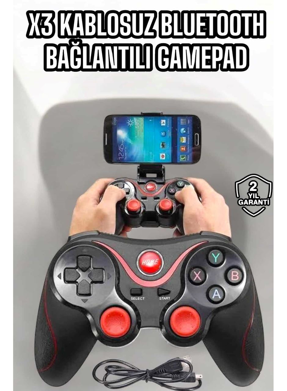 Game Stick Android Uyumlu Gamepad X3 Standlı Oyun Kolu Bluetooth Bağlantılı