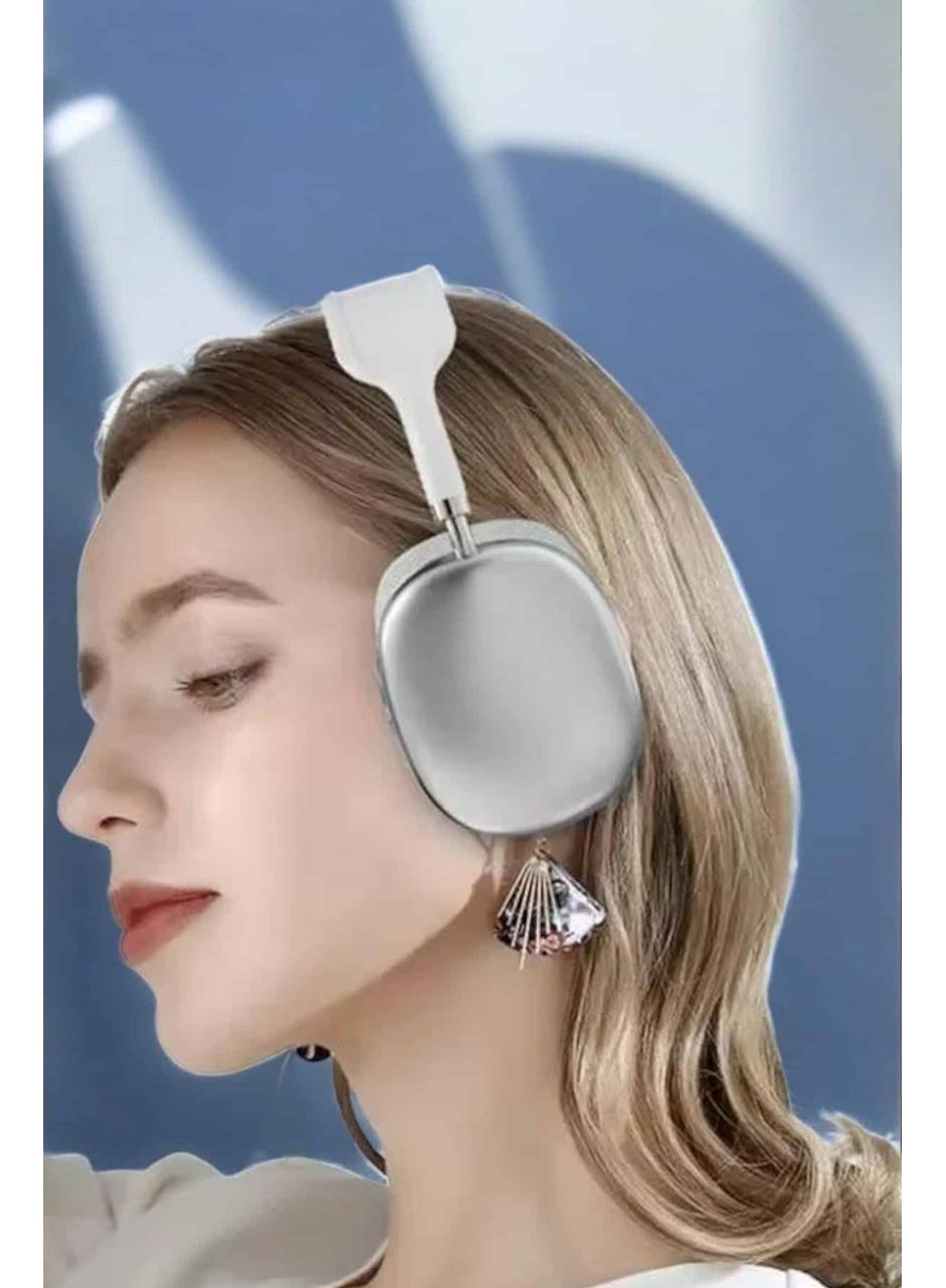 P9 Plus Kablosuz Kulak Üstü Bluetooth Kulaklık Beyaz Yüksek Ses Kaliteli