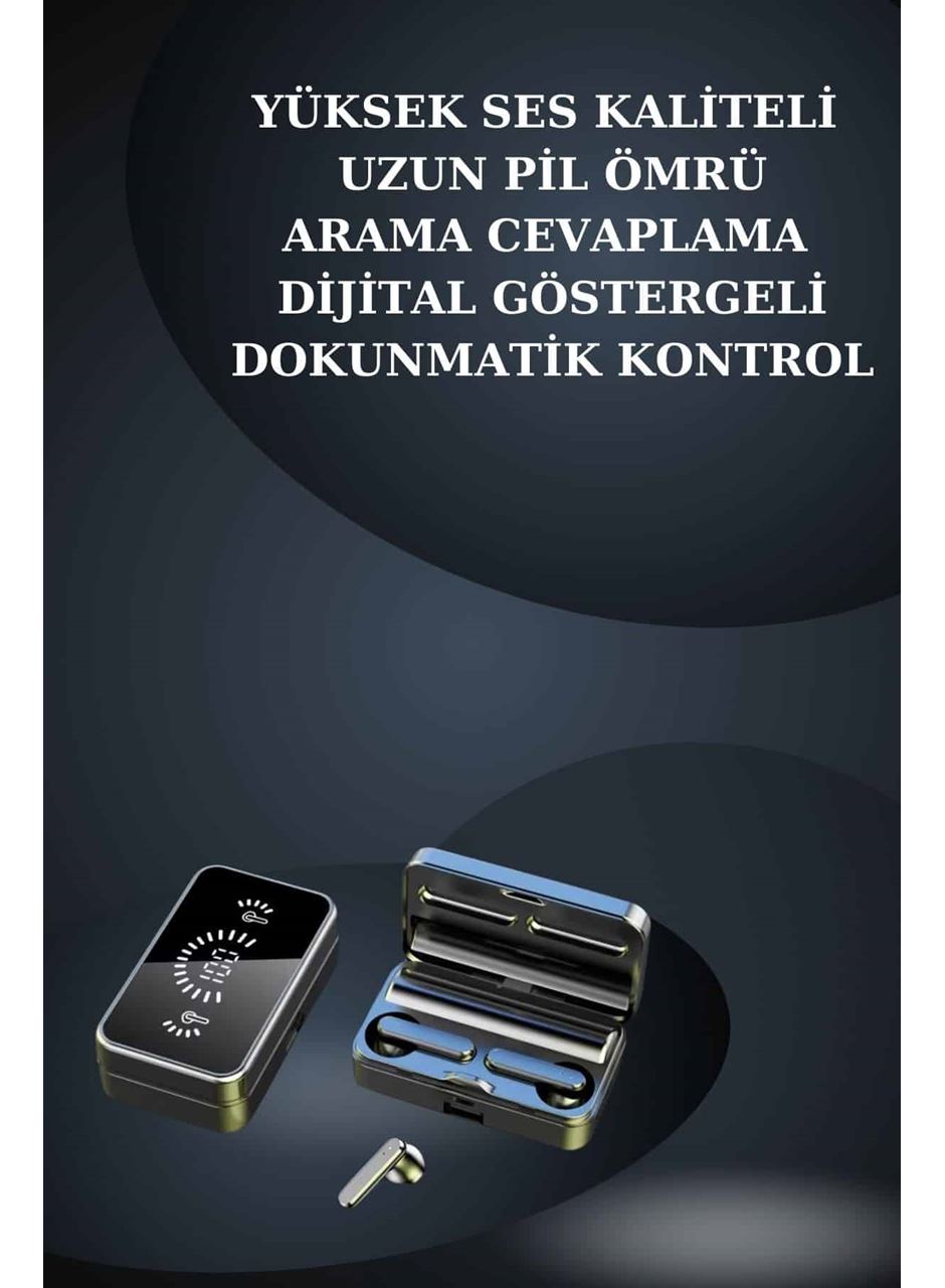 Bileklikli Amoled Ekran Akıllı Saat ve Dijital Göstergeli Kablosuz Bluetooth Kulaklık ANC/ ENC