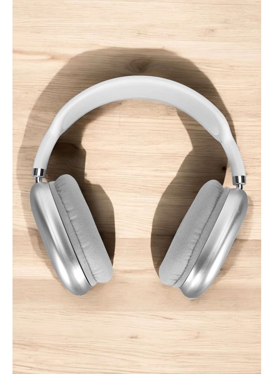P9 Plus Kablosuz Kulak Üstü Bluetooth Kulaklık Beyaz Yüksek Ses Kaliteli