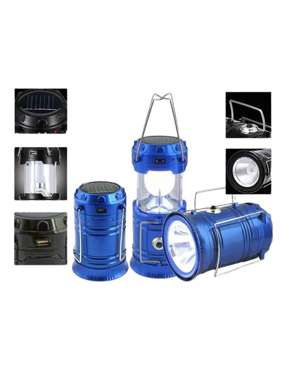 Solar Şarjlı Kamp Lambası Güneş Enerjili Kızaklı Kamp Feneri Çadır Feneri Led Işıldak