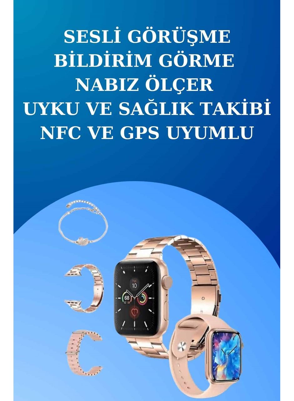 3 Kordonlu Dokunmatik Ekran Akıllı Saat ve 2.Nesil Kablosuz Bluetooth Kulaklık ANC/ENC