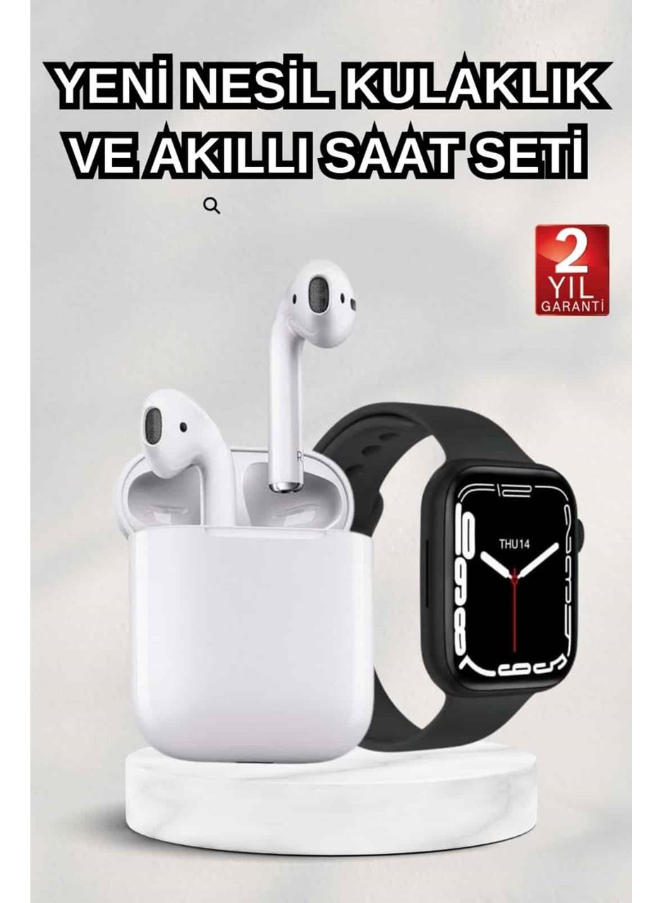 2025 Model Akıllı Saat ve 2.Nesil TWS Bluetooth Kulaklık ANC Özelliği Amoled Ekran