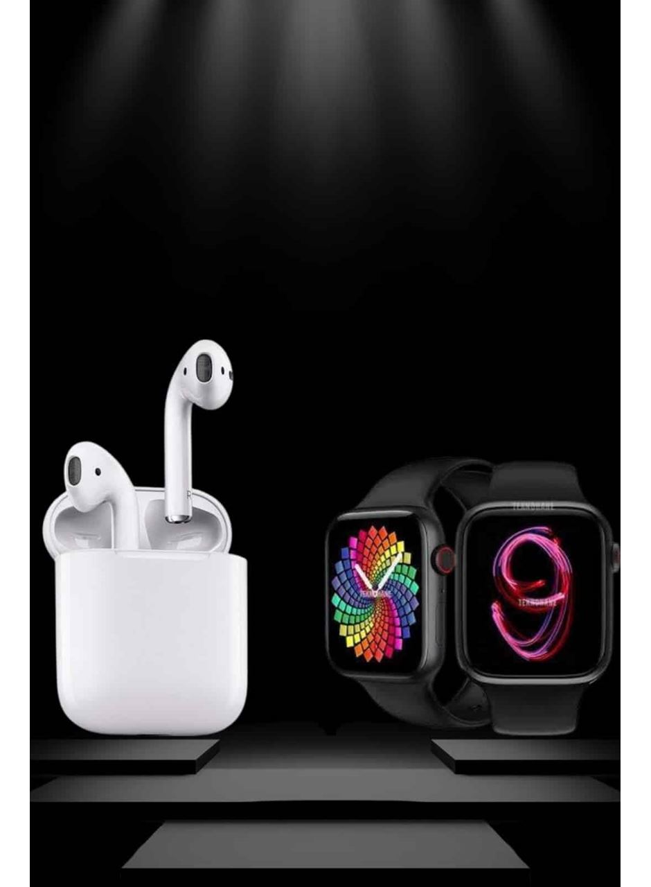 2025 Model Akıllı Saat ve 2.Nesil TWS Bluetooth Kulaklık ANC Özelliği Amoled Ekran