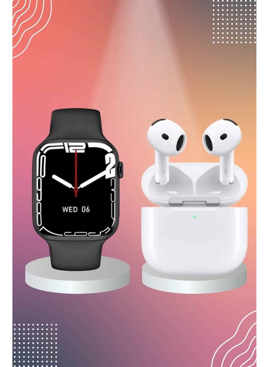 3.Nesil TWS Bluetooth Kulaklık ve Dokunmatik Ekran Akıllı Saat Sesli Görüşme