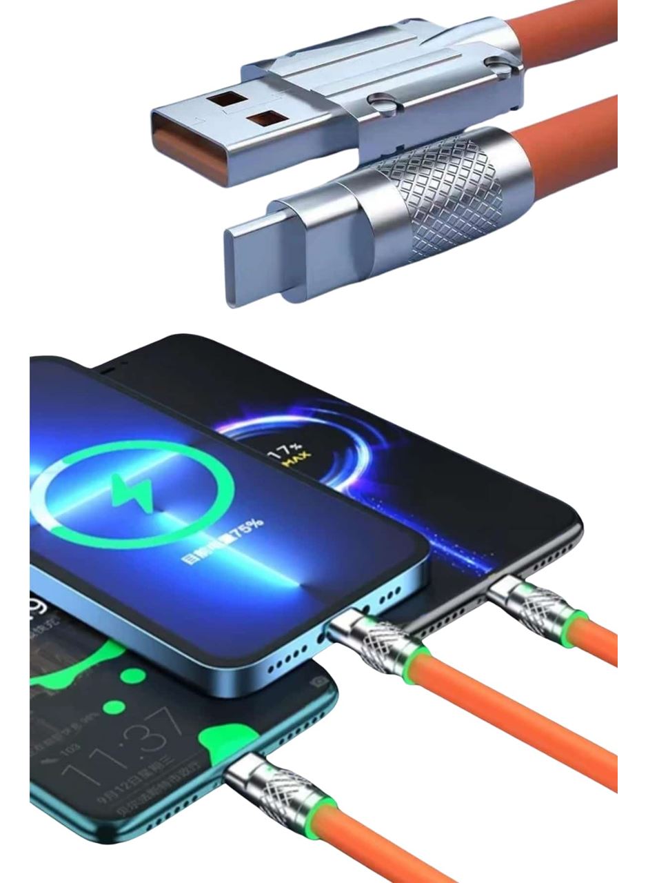 Android ve İOS Uyumlu 180 Derece Type-c Şarj Kablosu