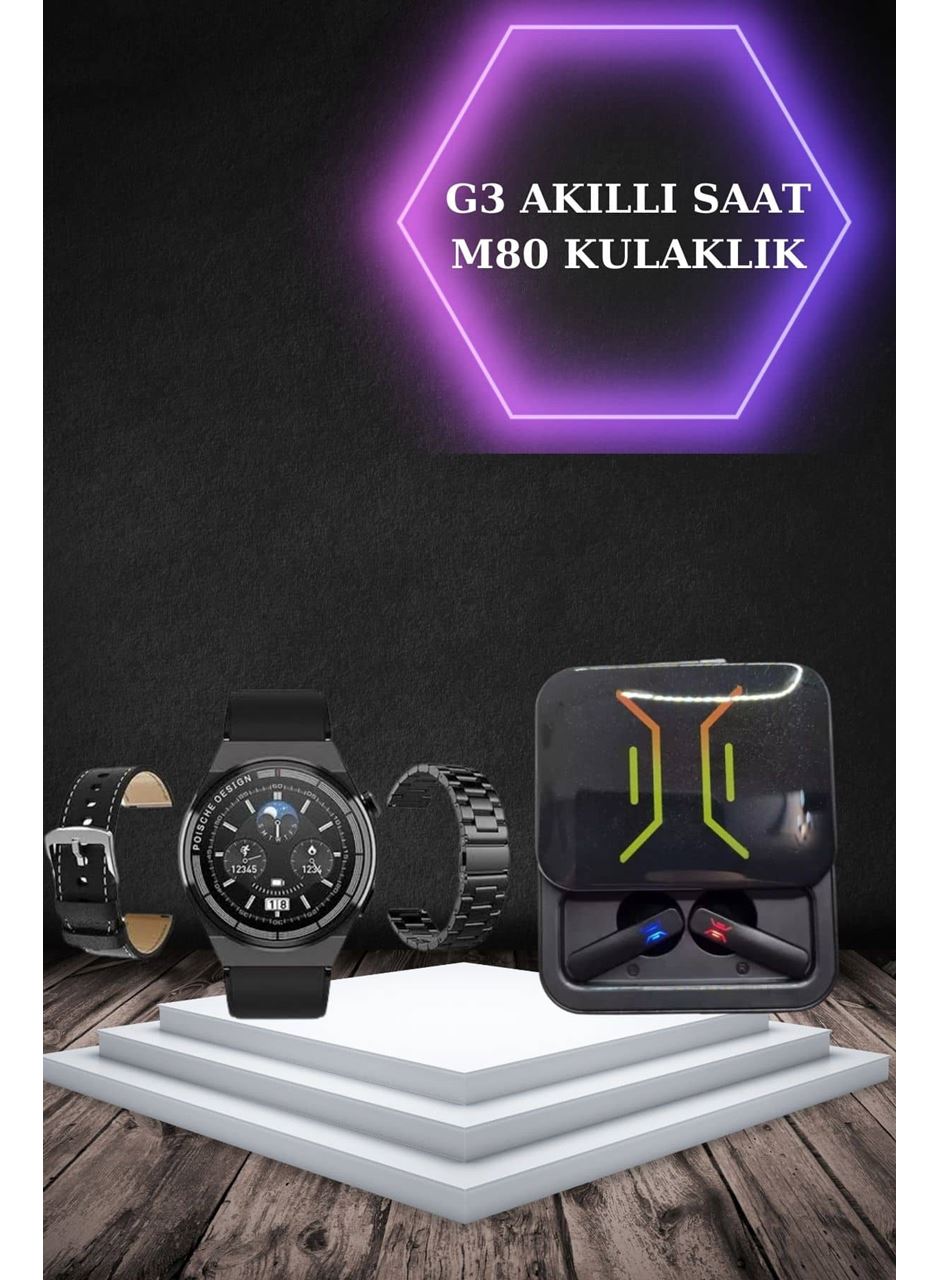 Dijital Göstergeli Bluetooth Kulaklık ve Bildirim Görebilen Akıllı Saat Alarm ve Titreşim