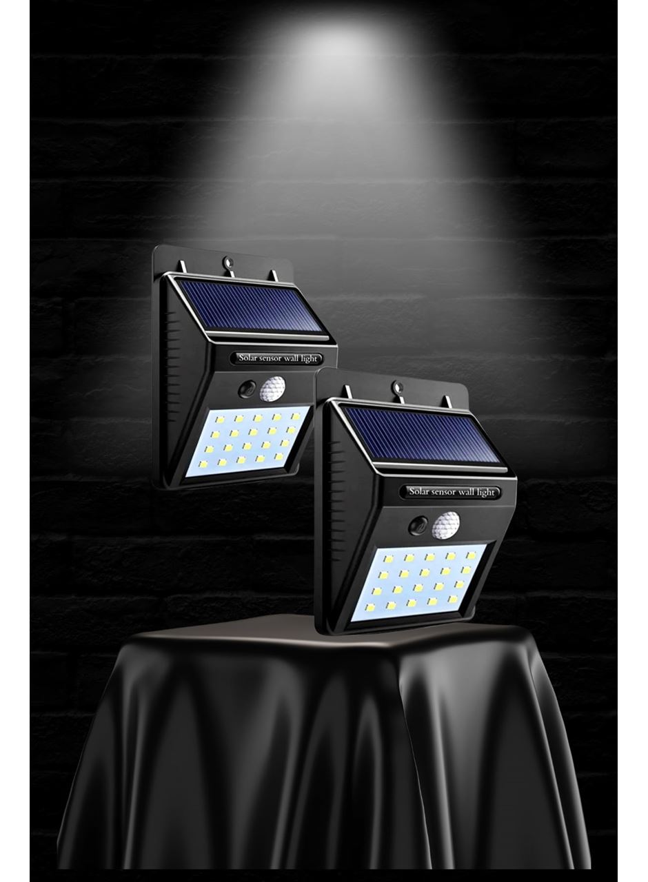 Güneş Enerjili Sensörlü Duvar Lambası Bahçe Lamba Suya Dayanıklı Bahçe Aydınlatma