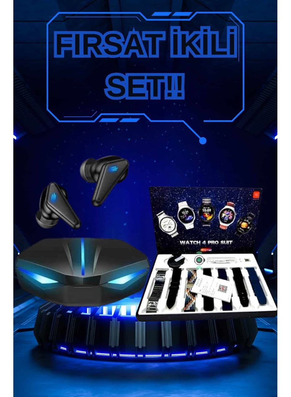 Gamer Kulaklık ve Çok Kordonlu Akıllı Saat Gürültü Önleyici GPS Desteği